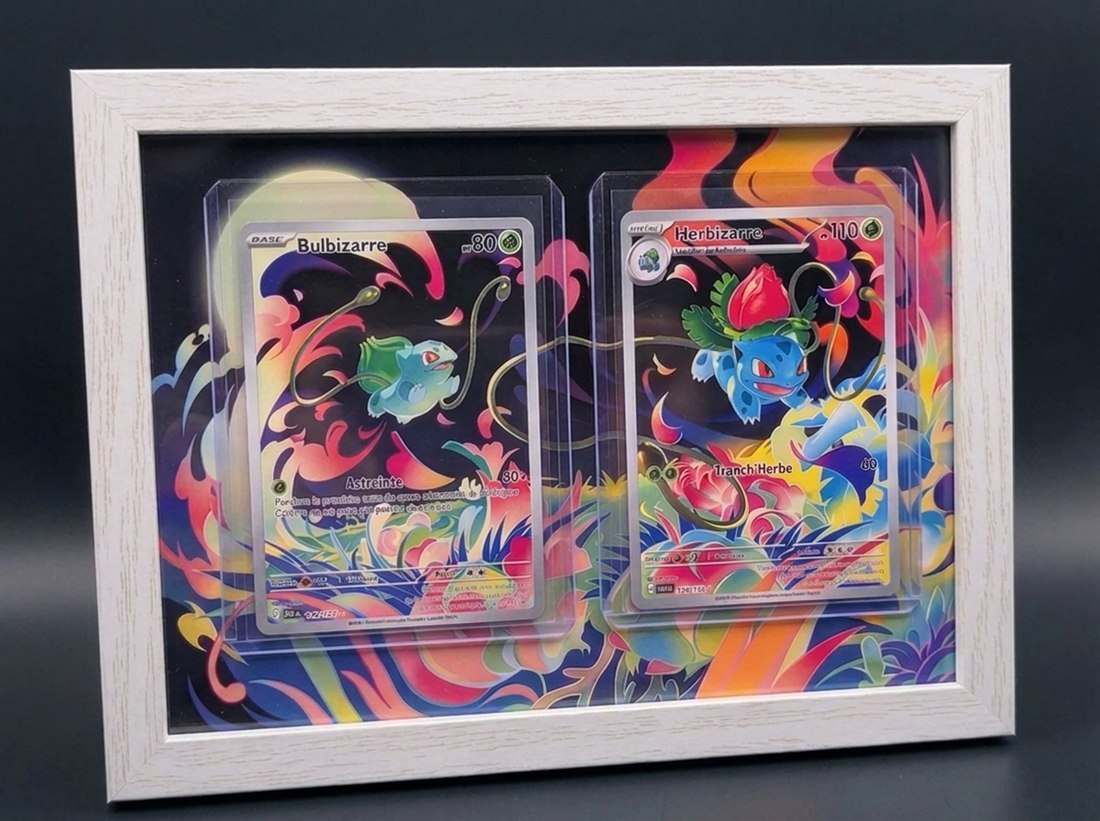 Cadre immersif 13 × 18 cm — Duo Bulbizarre & Herbizarre