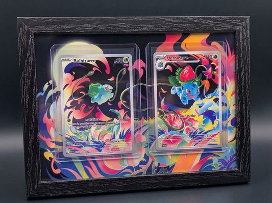 Cadre immersif 13 × 18 cm — Duo Bulbizarre & Herbizarre