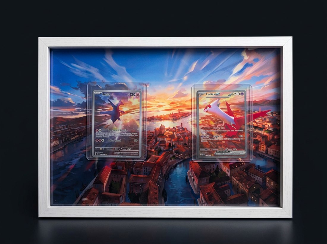 Cadre immersif A4 · 21 × 29,7 cm — Latias & Latios